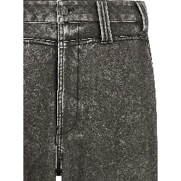 Gray Polyethylene Casual Pants