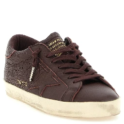 Bordeaux Cowhide Low Top Sneakers