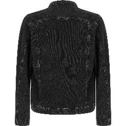 Black Cotton Denim Jacket