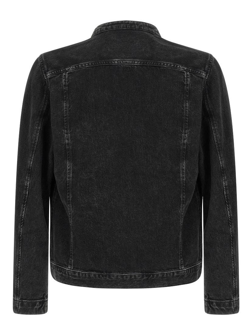 Black Cotton Denim Jacket