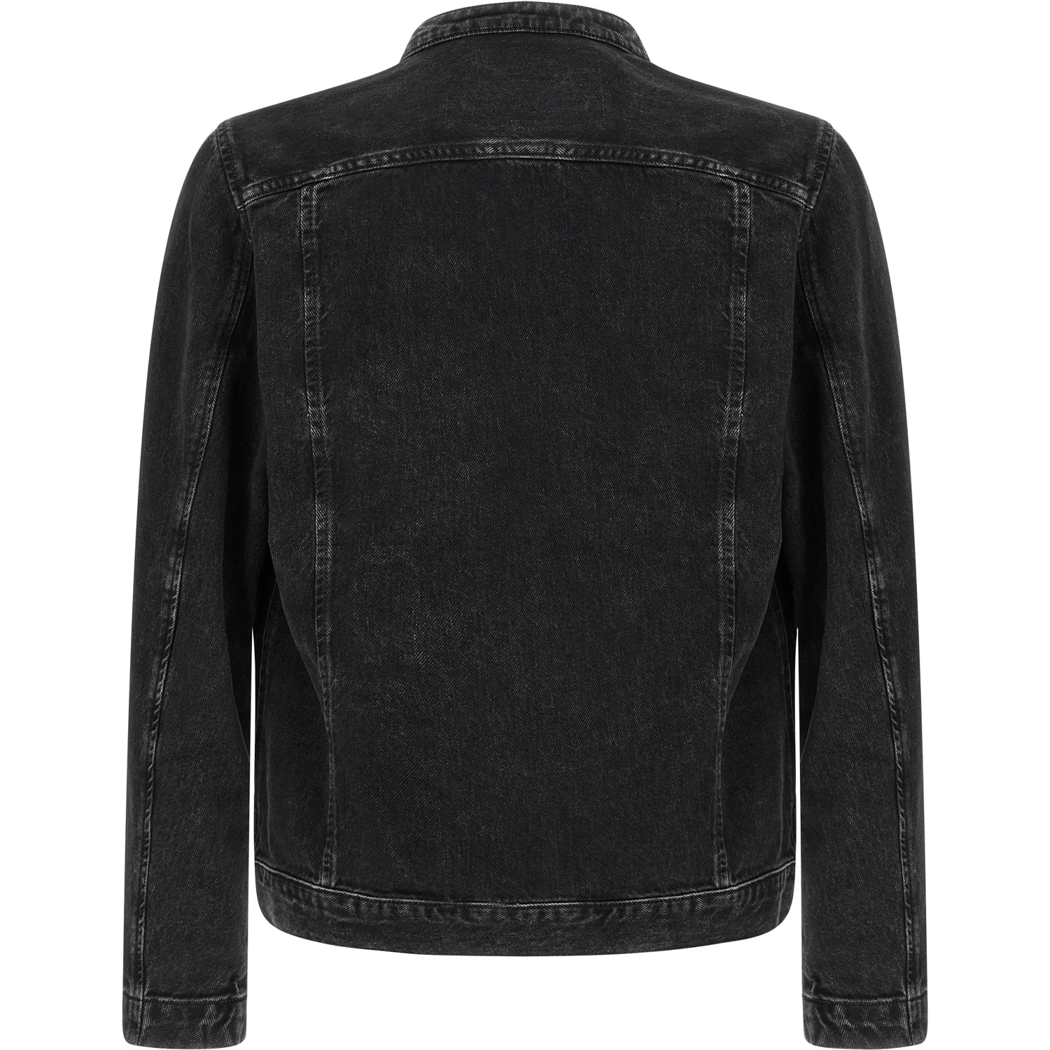 Black Cotton Denim Jacket