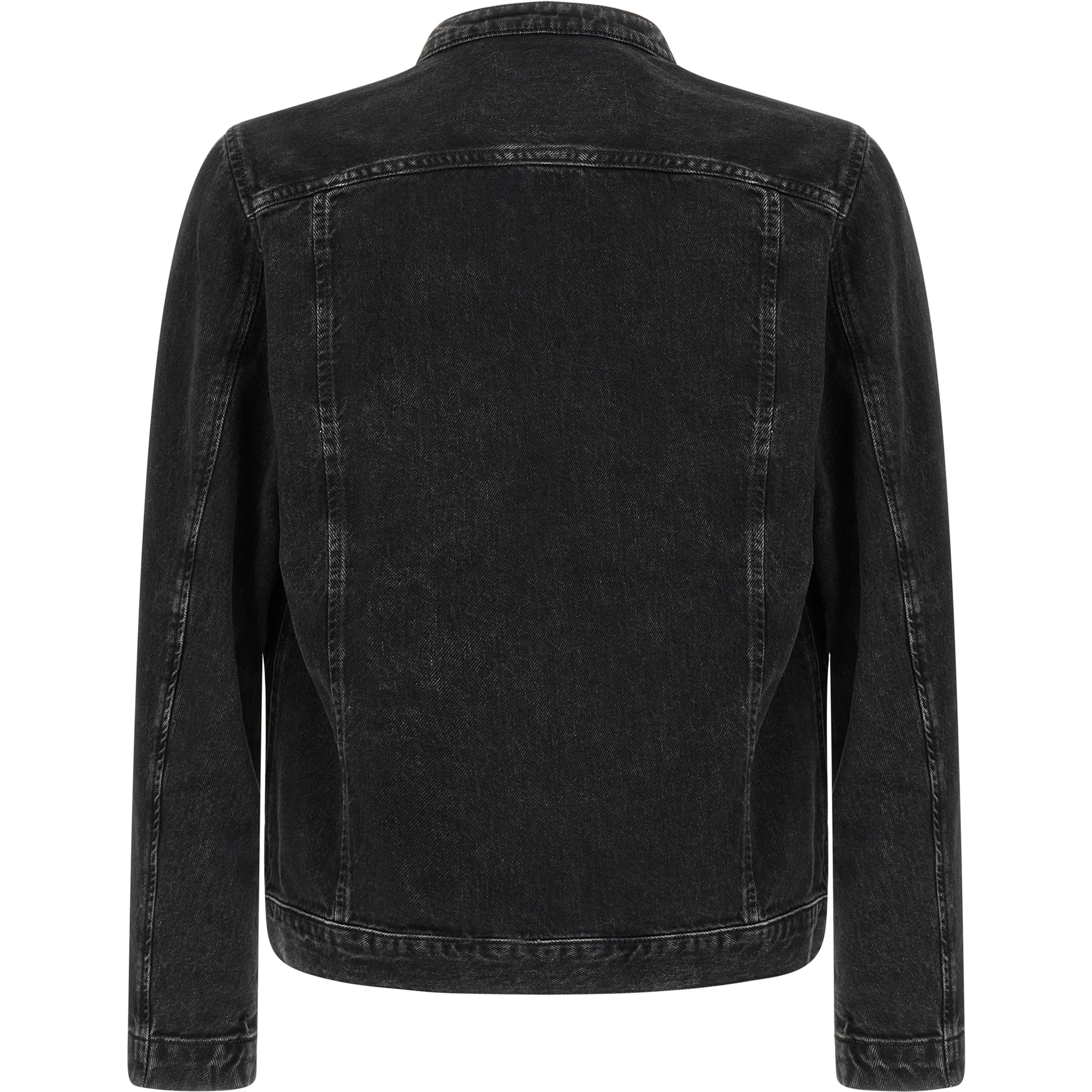 Black Cotton Denim Jacket