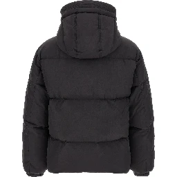 Black Polyamide Full-Length Jacket
