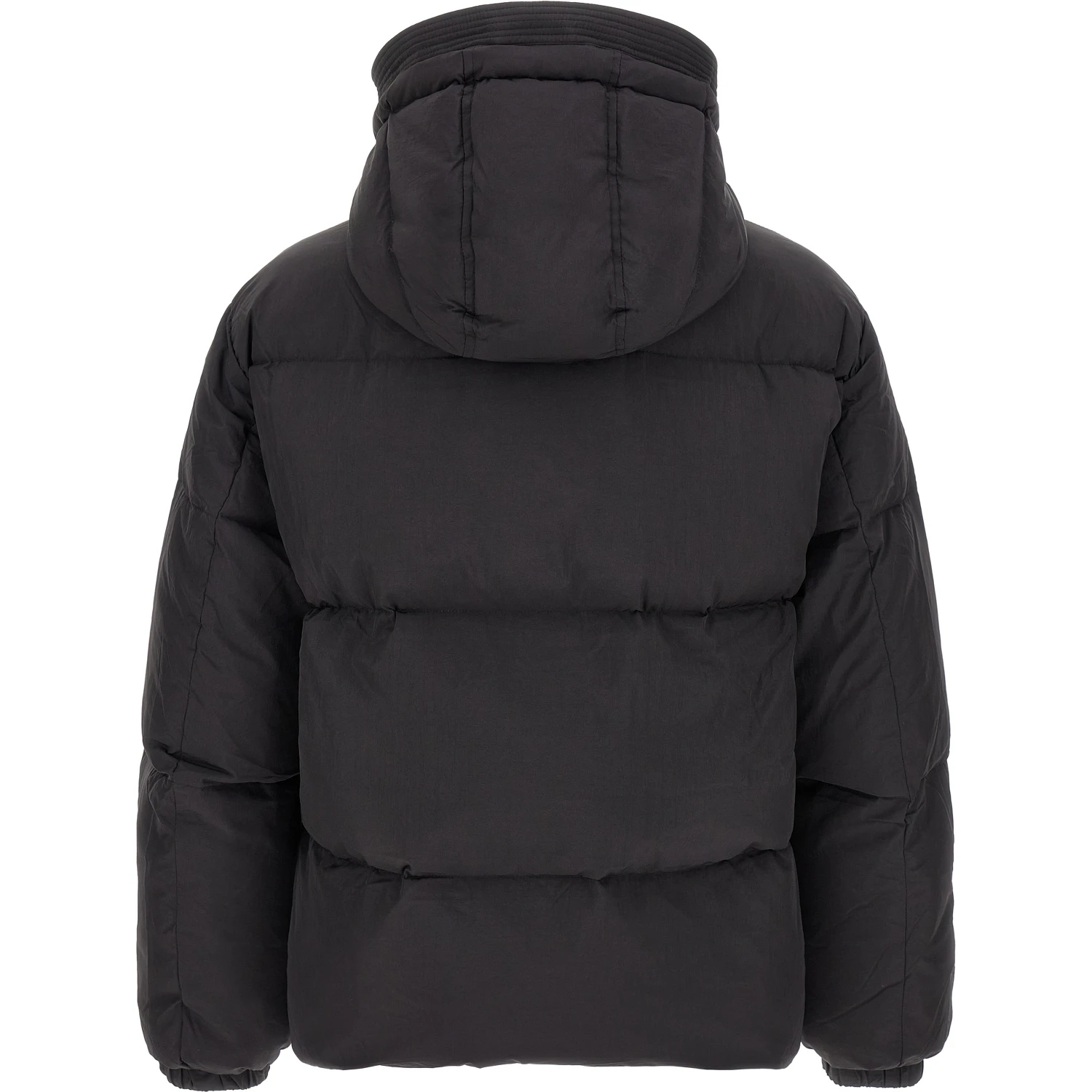 Black Polyamide Full-Length Jacket