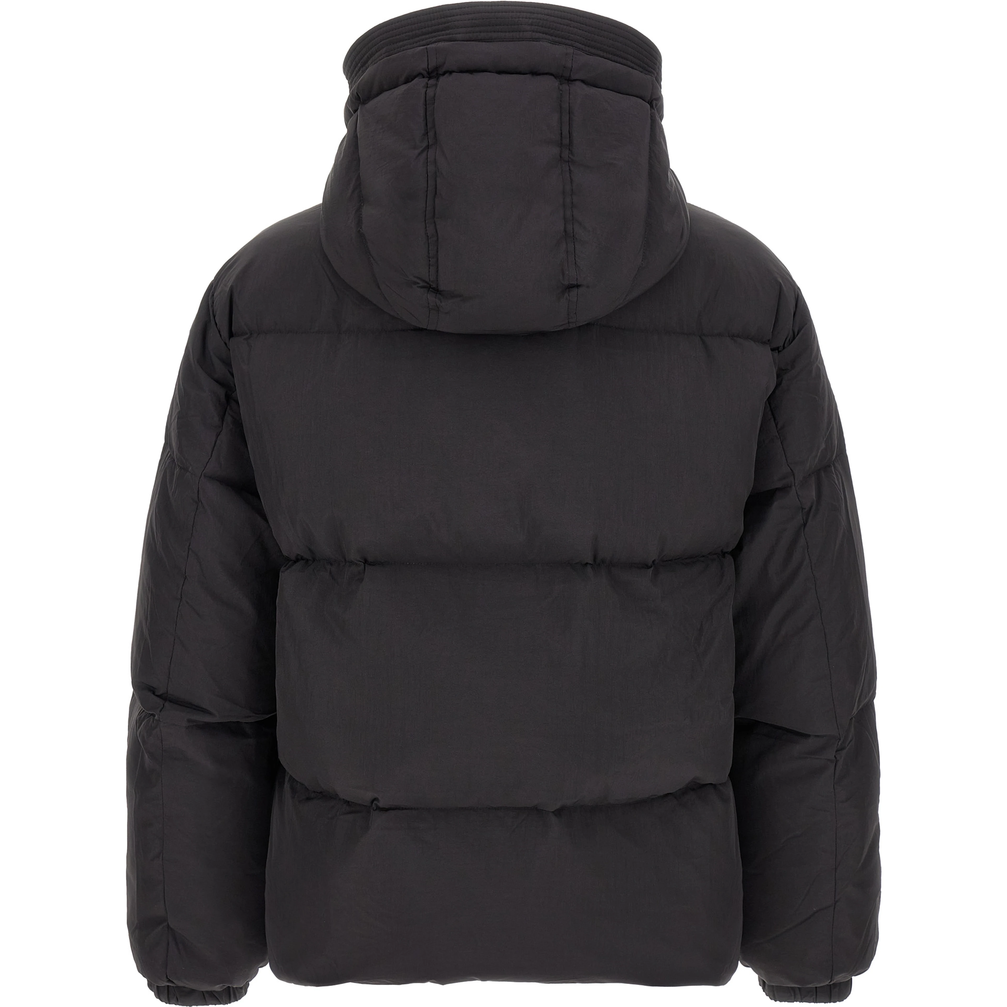 Black Polyamide Full-Length Jacket