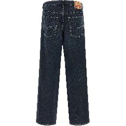 Blue Cotton Relaxed Fit Jeans