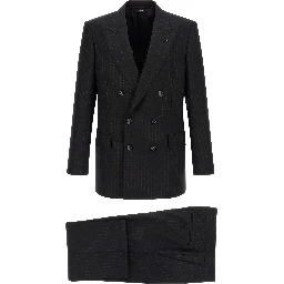 Black Wool Two-Piece Suit