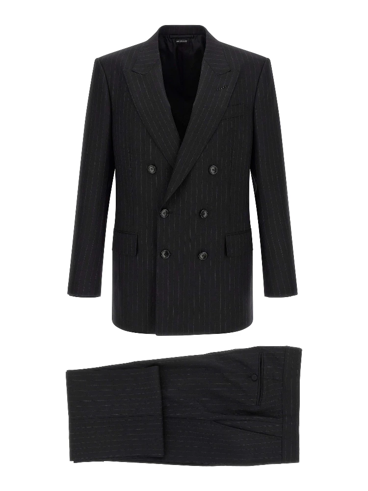 Black Wool Two-Piece Suit
