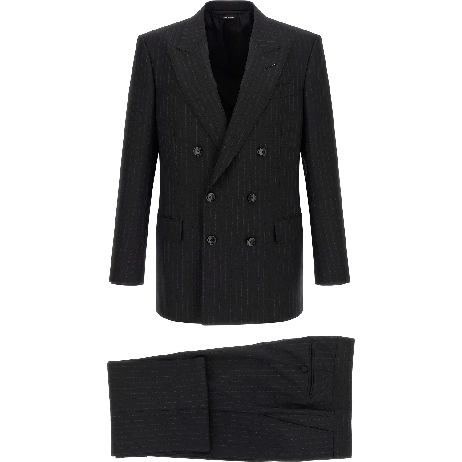 Black Wool Two-Piece Suit