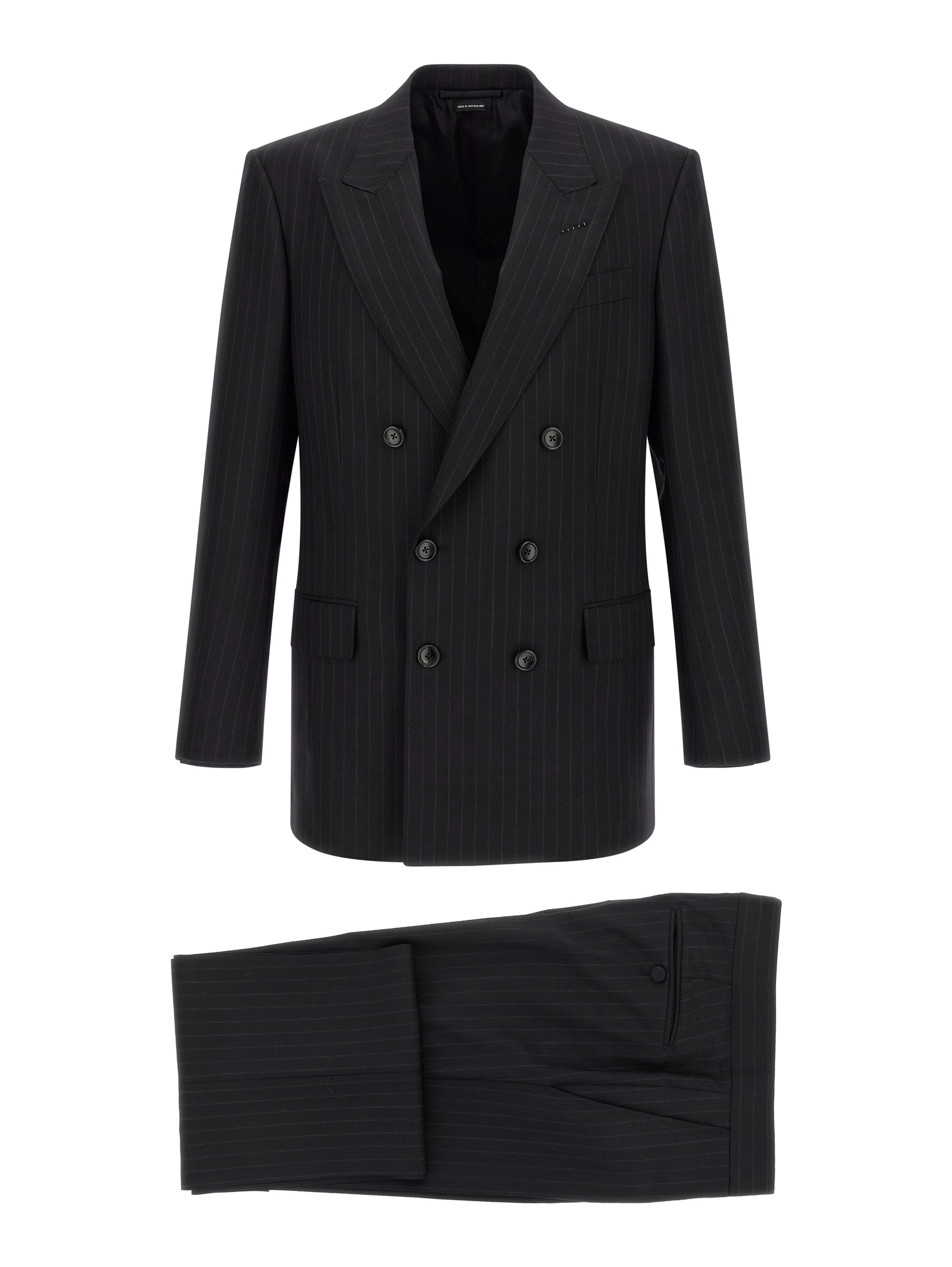 Black Wool Two-Piece Suit