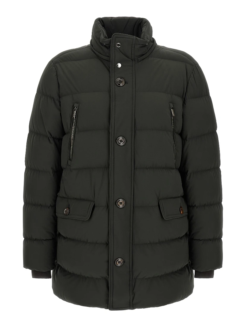 Bicolor Wool Full-Length Jacket