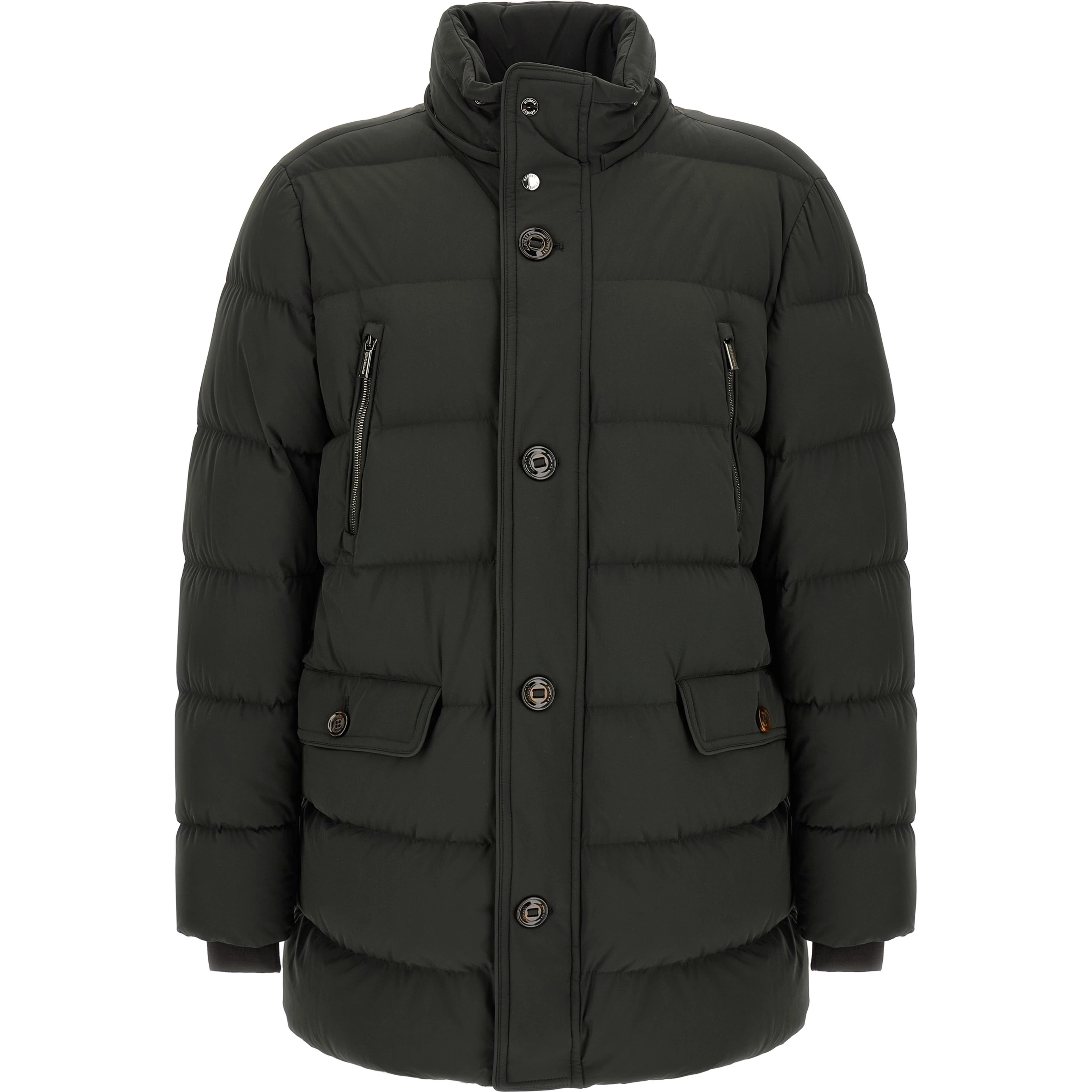 Bicolor Wool Full-Length Jacket