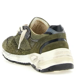Bicolor Leather Athletic Sneakers