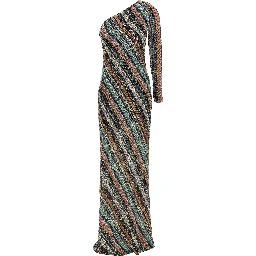Multicolor Viscose Long Dress
