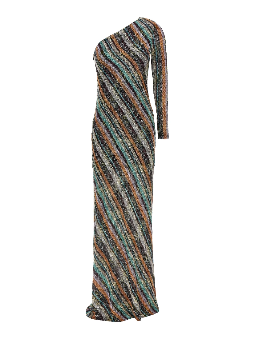 Multicolor Viscose Long Dress
