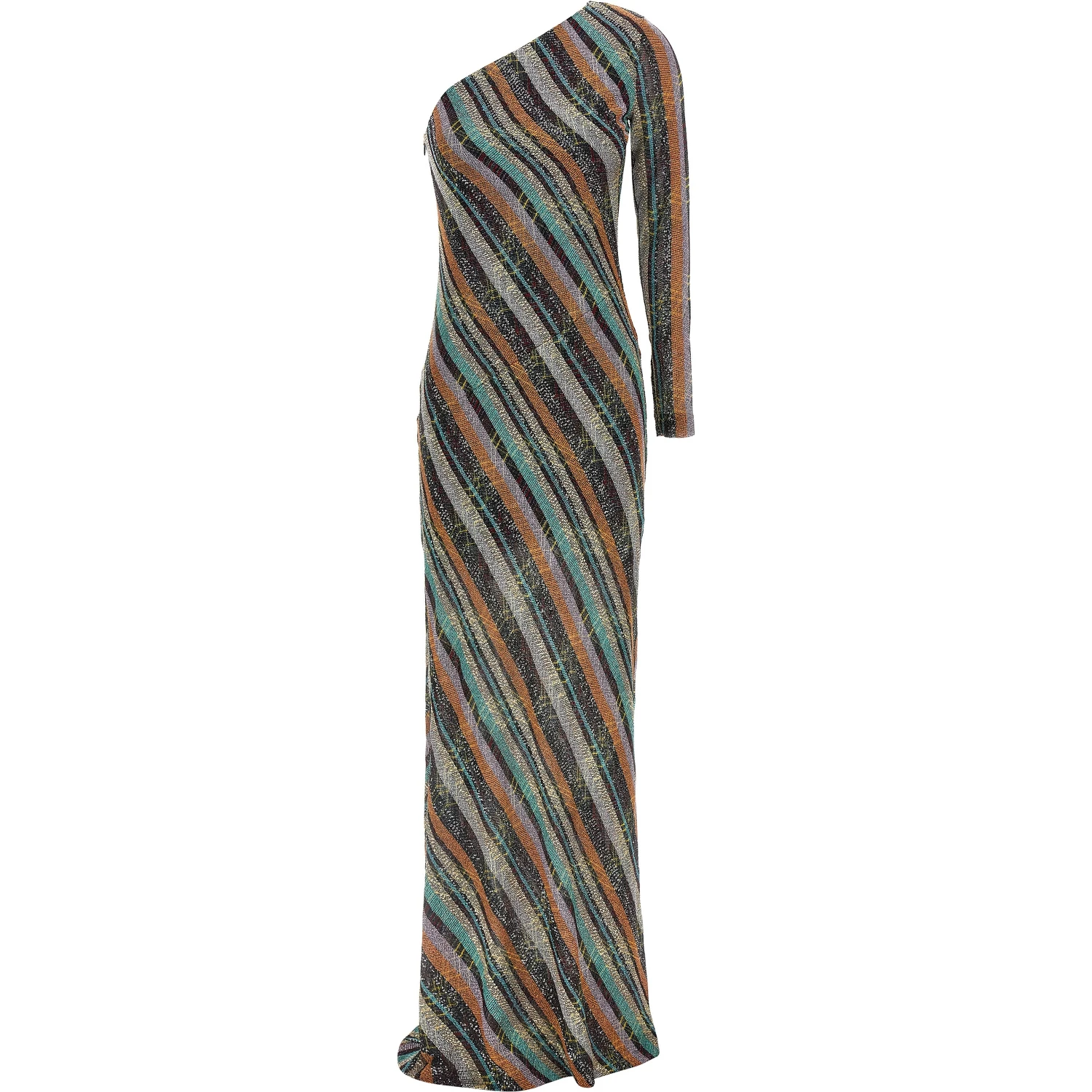 Multicolor Viscose Long Dress
