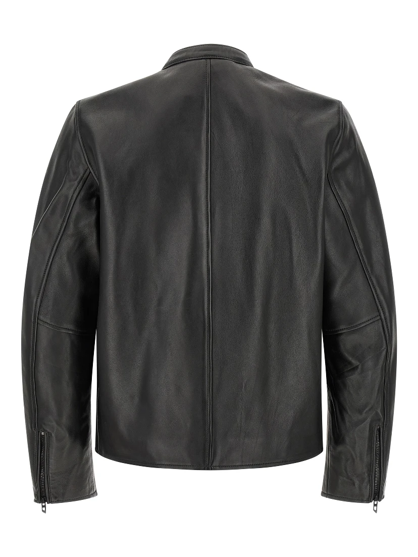 Black Lamb Leather Leather Jacket