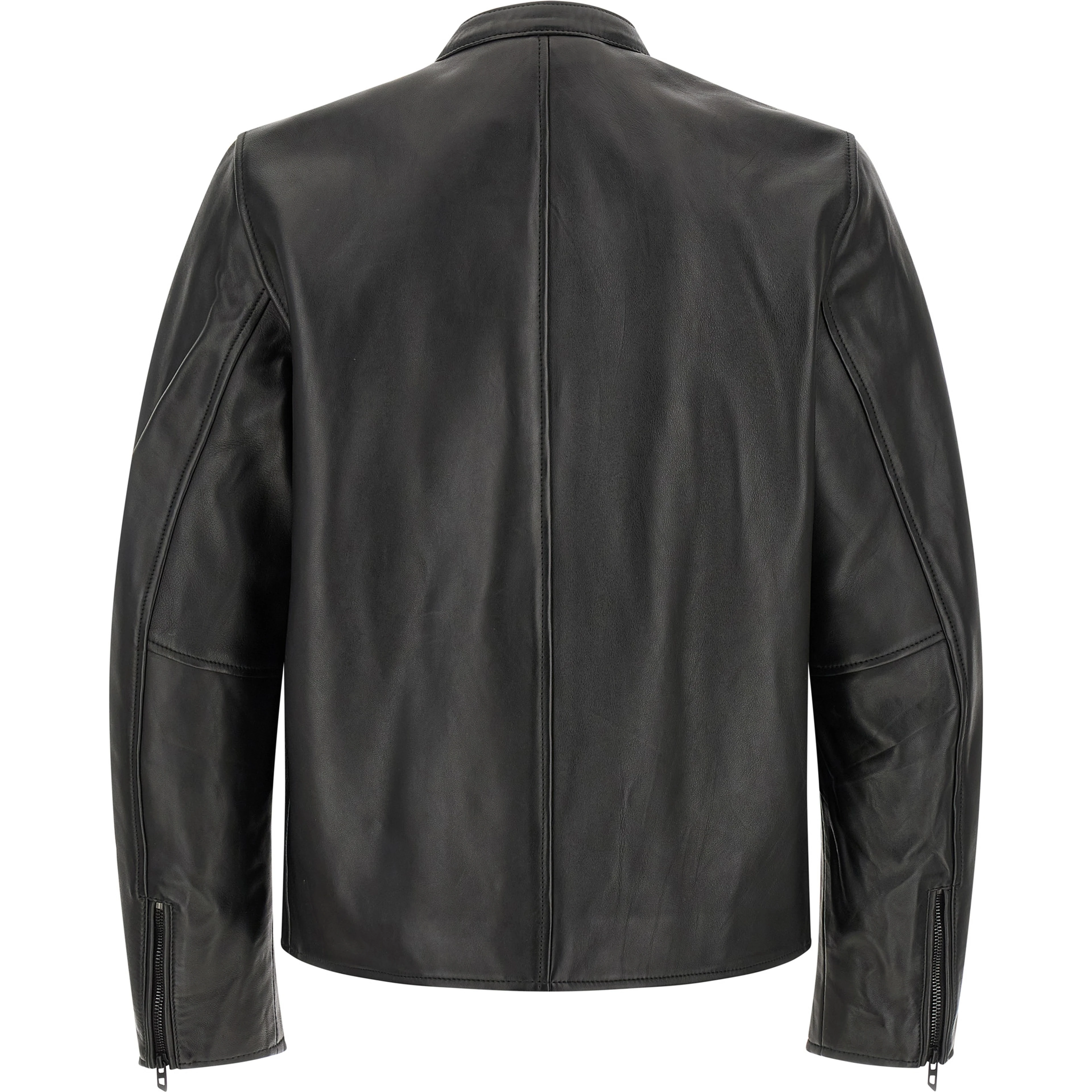 Black Lamb Leather Leather Jacket