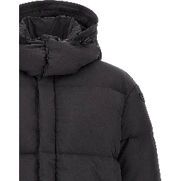 Black Polyamide Full-Length Jacket