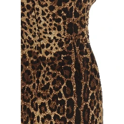 Brown Silk Midi Dress