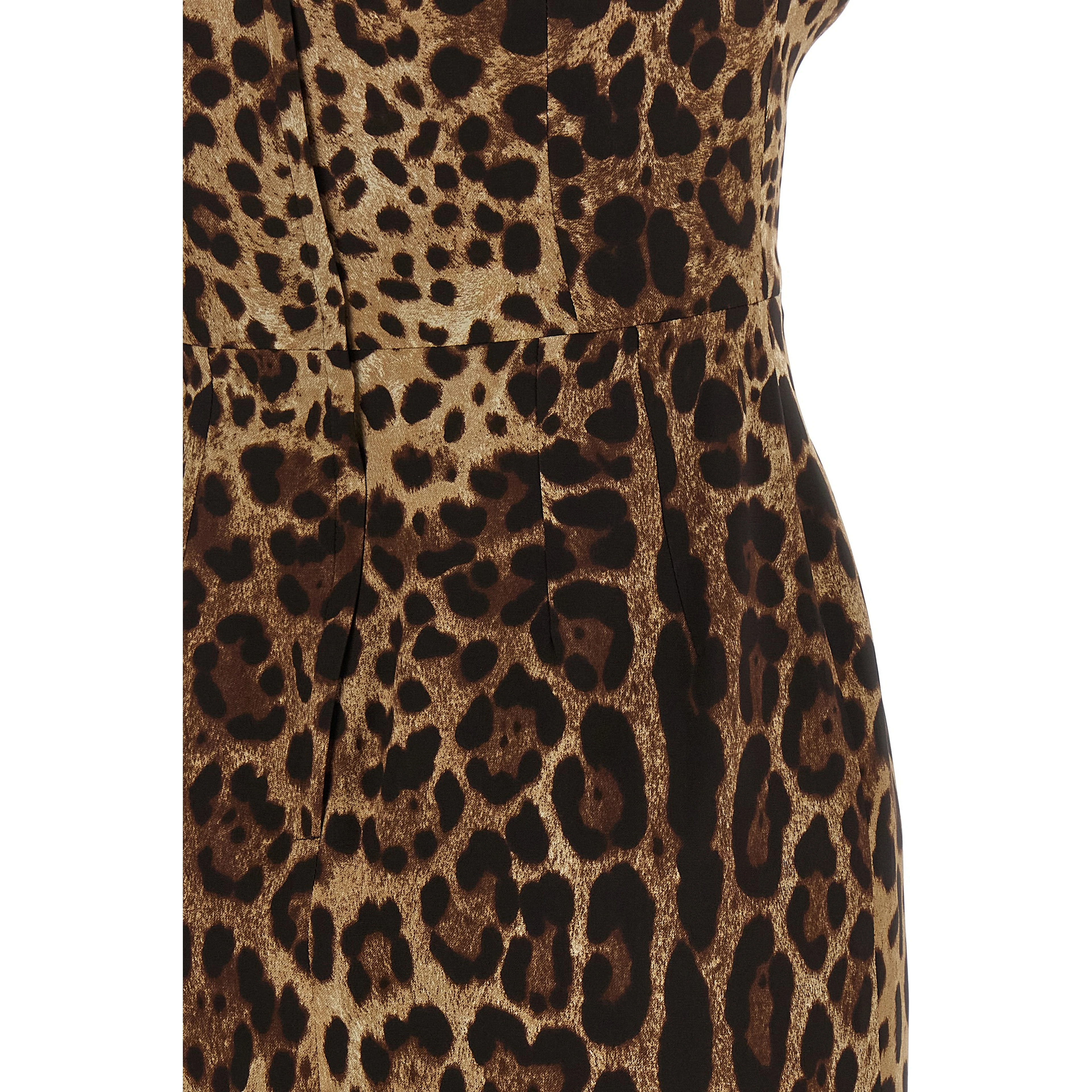 Brown Silk Midi Dress