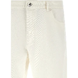 White Cotton Cropped Jeans