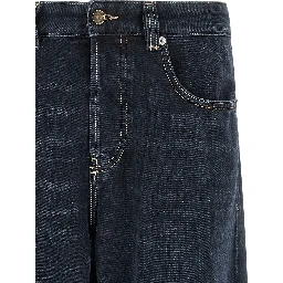 Blue Cotton Relaxed Fit Jeans