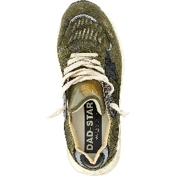 Bicolor Leather Athletic Sneakers
