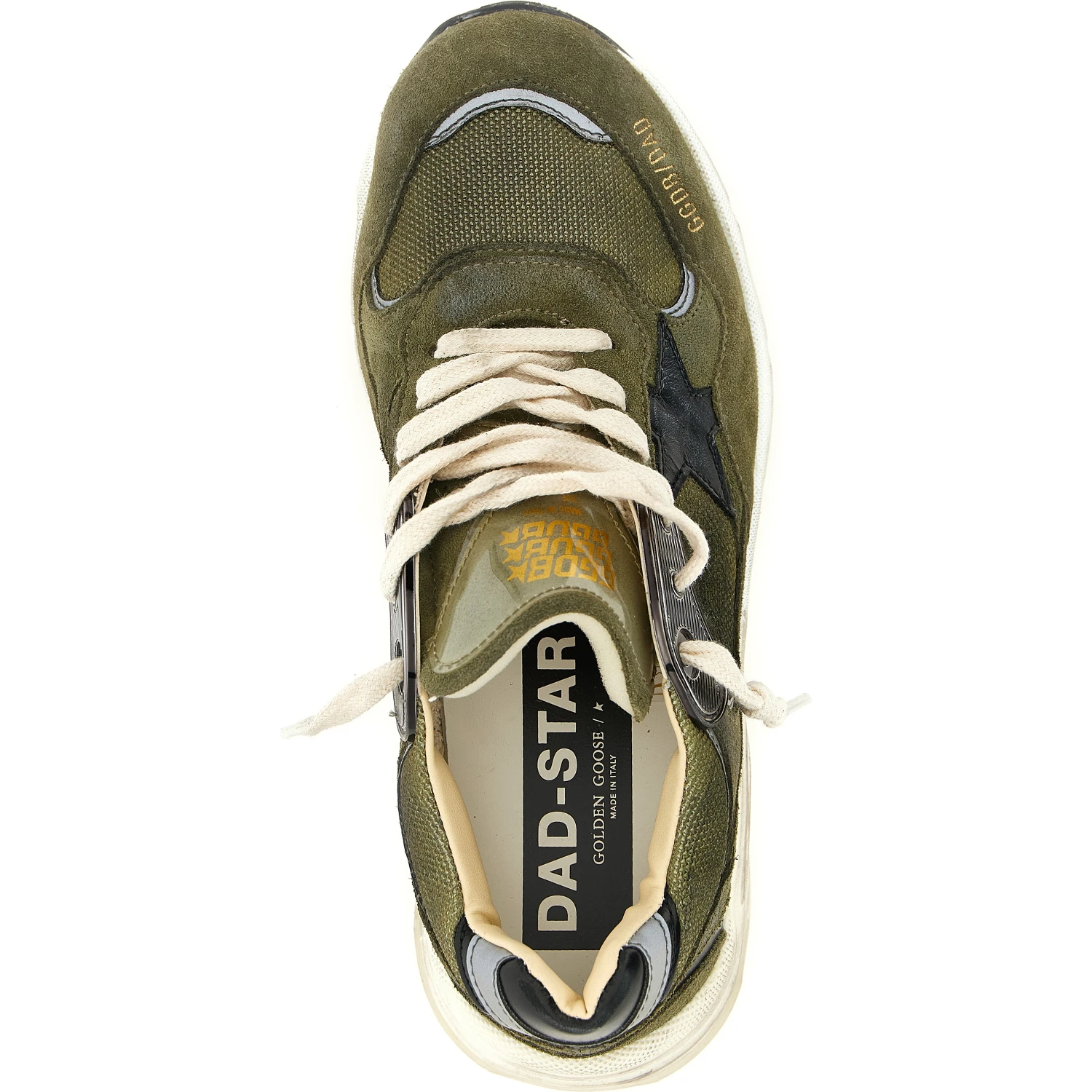 Bicolor Leather Athletic Sneakers