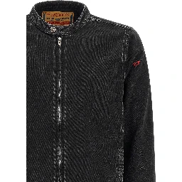 Black Cotton Denim Jacket