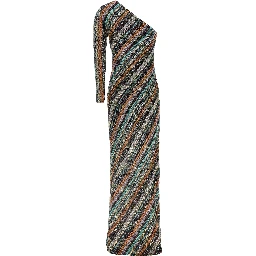 Multicolor Viscose Long Dress