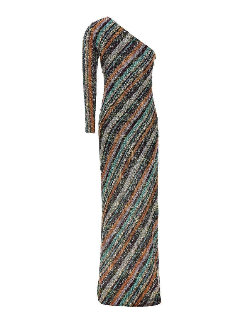 Multicolor Viscose Long Dress