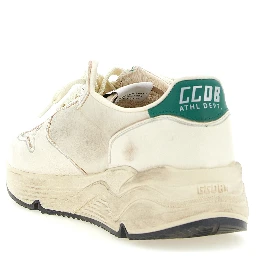 Bicolor Leather Athletic Sneakers