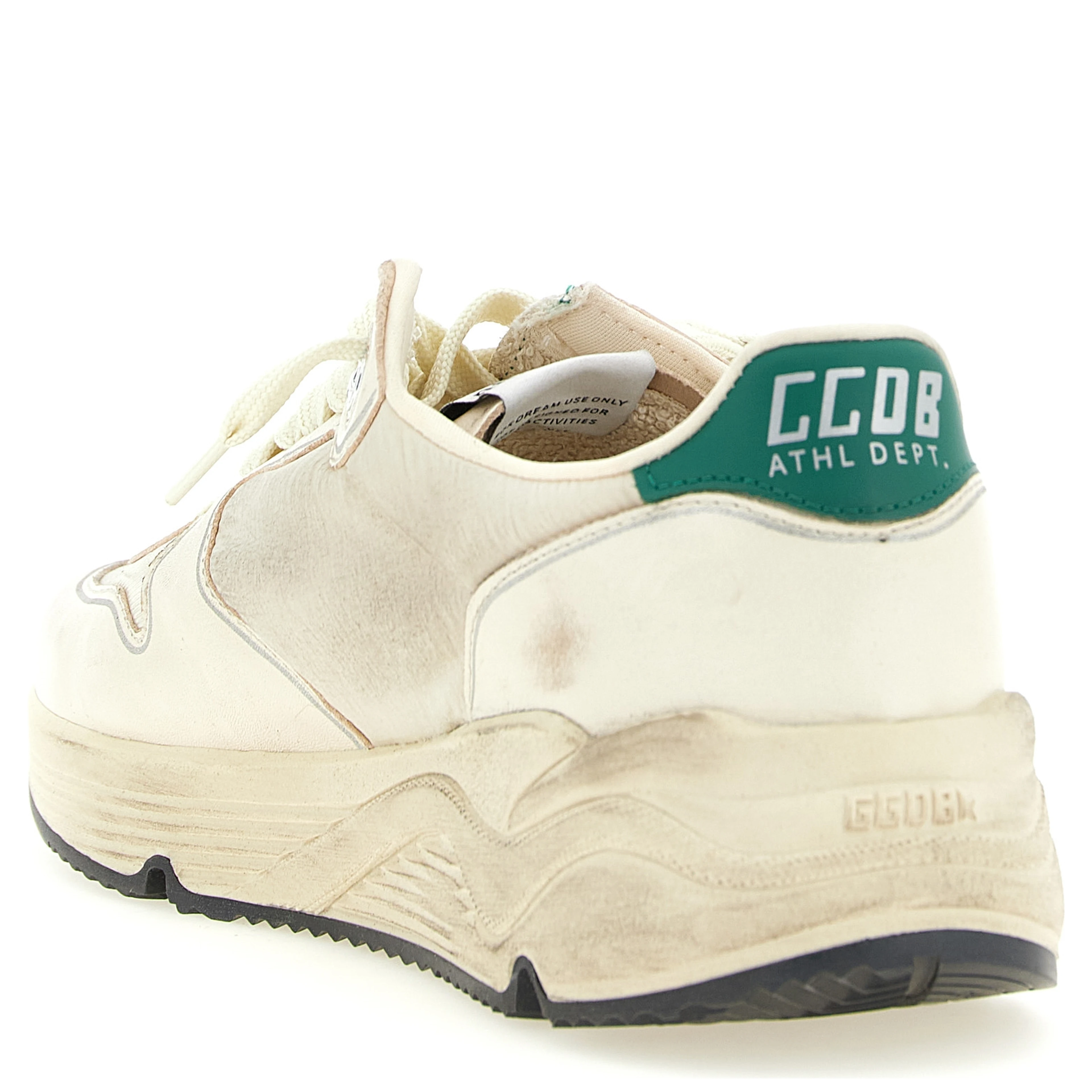 Bicolor Leather Athletic Sneakers