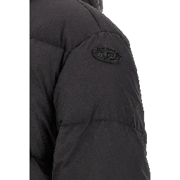 Black Polyamide Full-Length Jacket