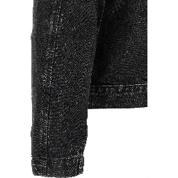 Black Cotton Denim Jacket