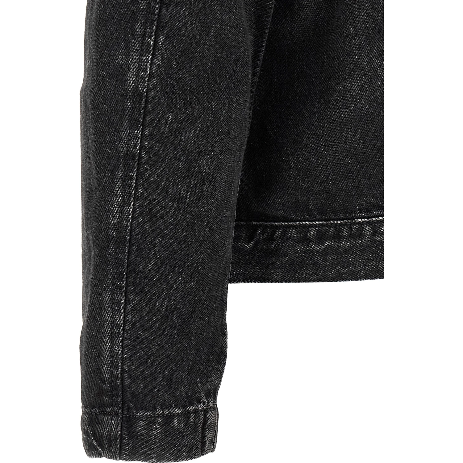Black Cotton Denim Jacket