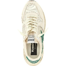 Bicolor Leather Athletic Sneakers