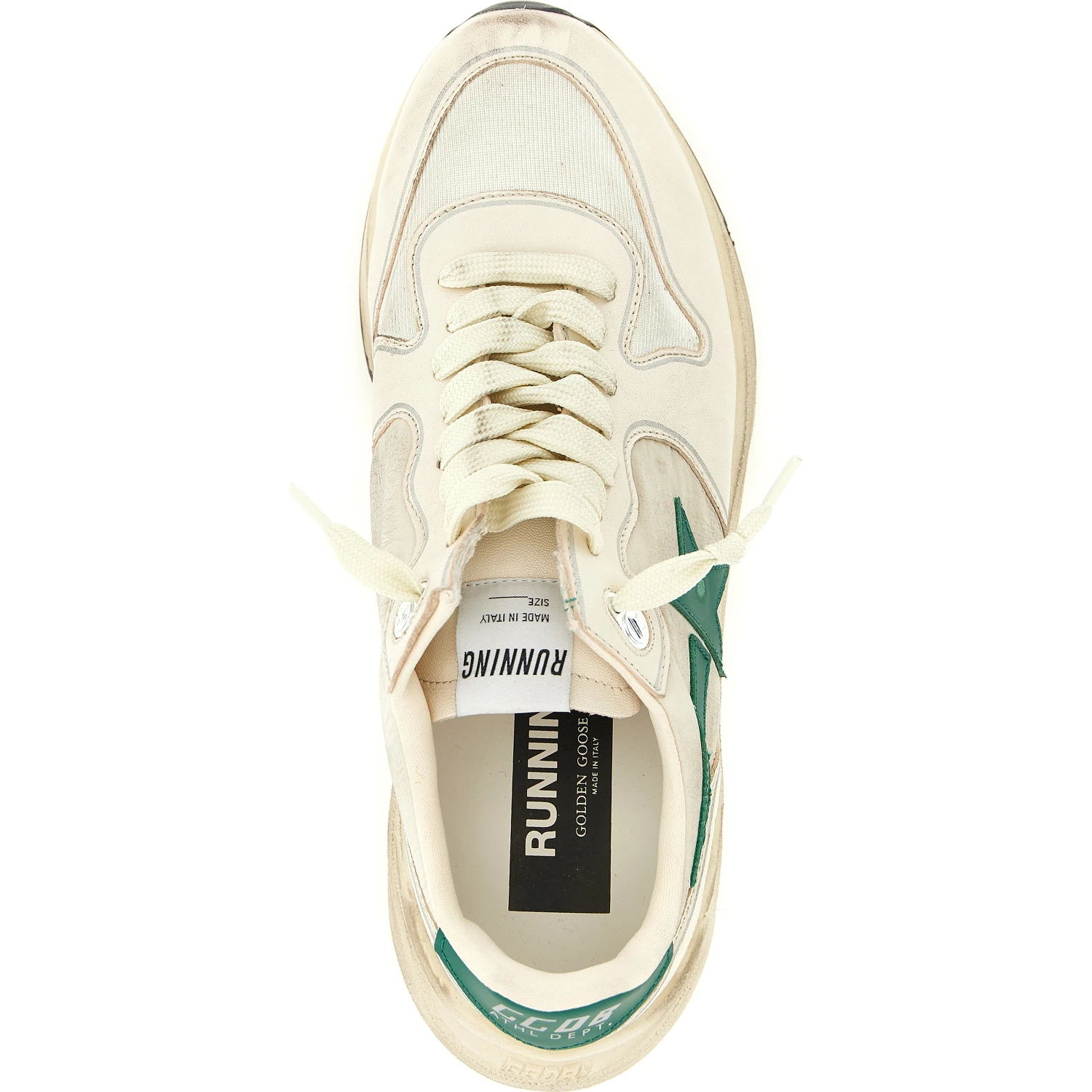 Bicolor Leather Athletic Sneakers