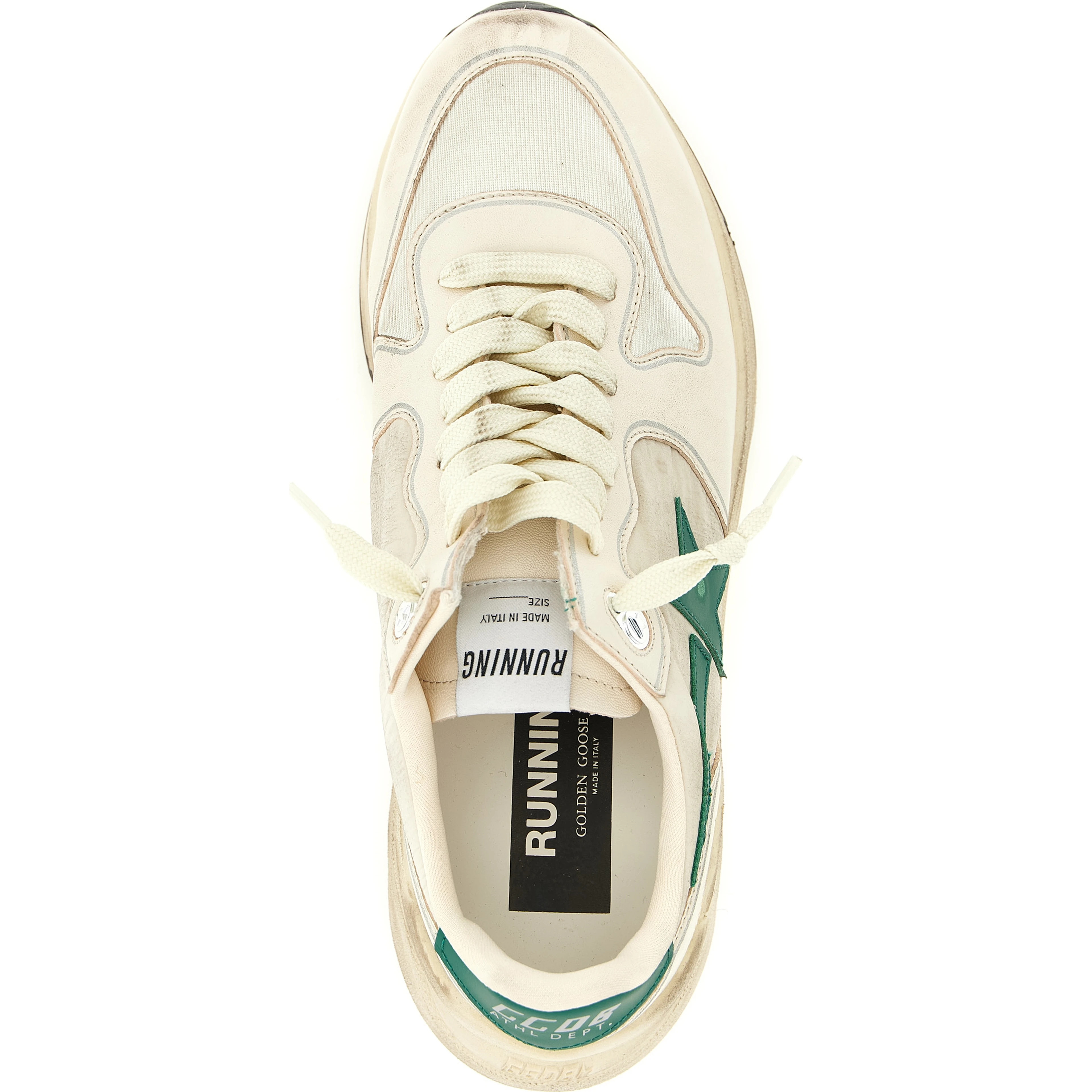 Bicolor Leather Athletic Sneakers