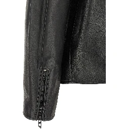 Black Lamb Leather Leather Jacket
