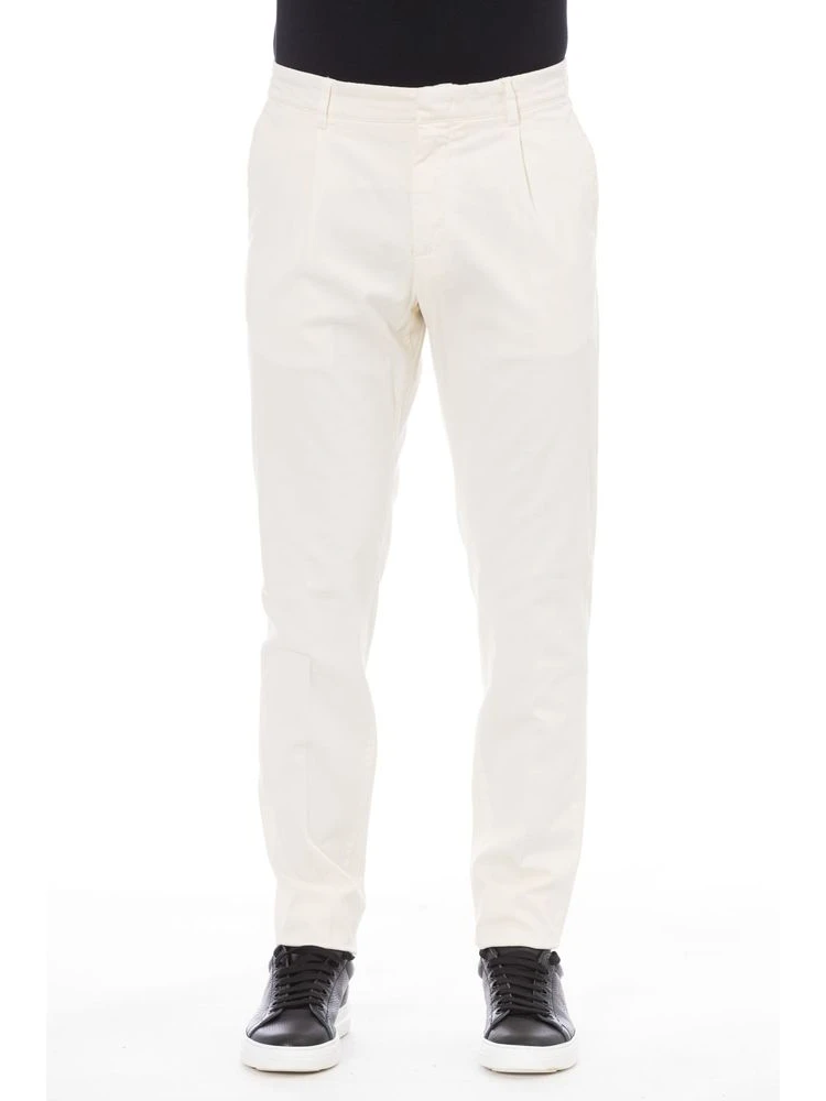Beige Cotton Men's Pant