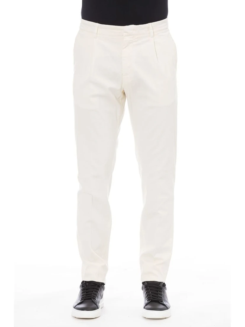 Beige Cotton Men's Pant