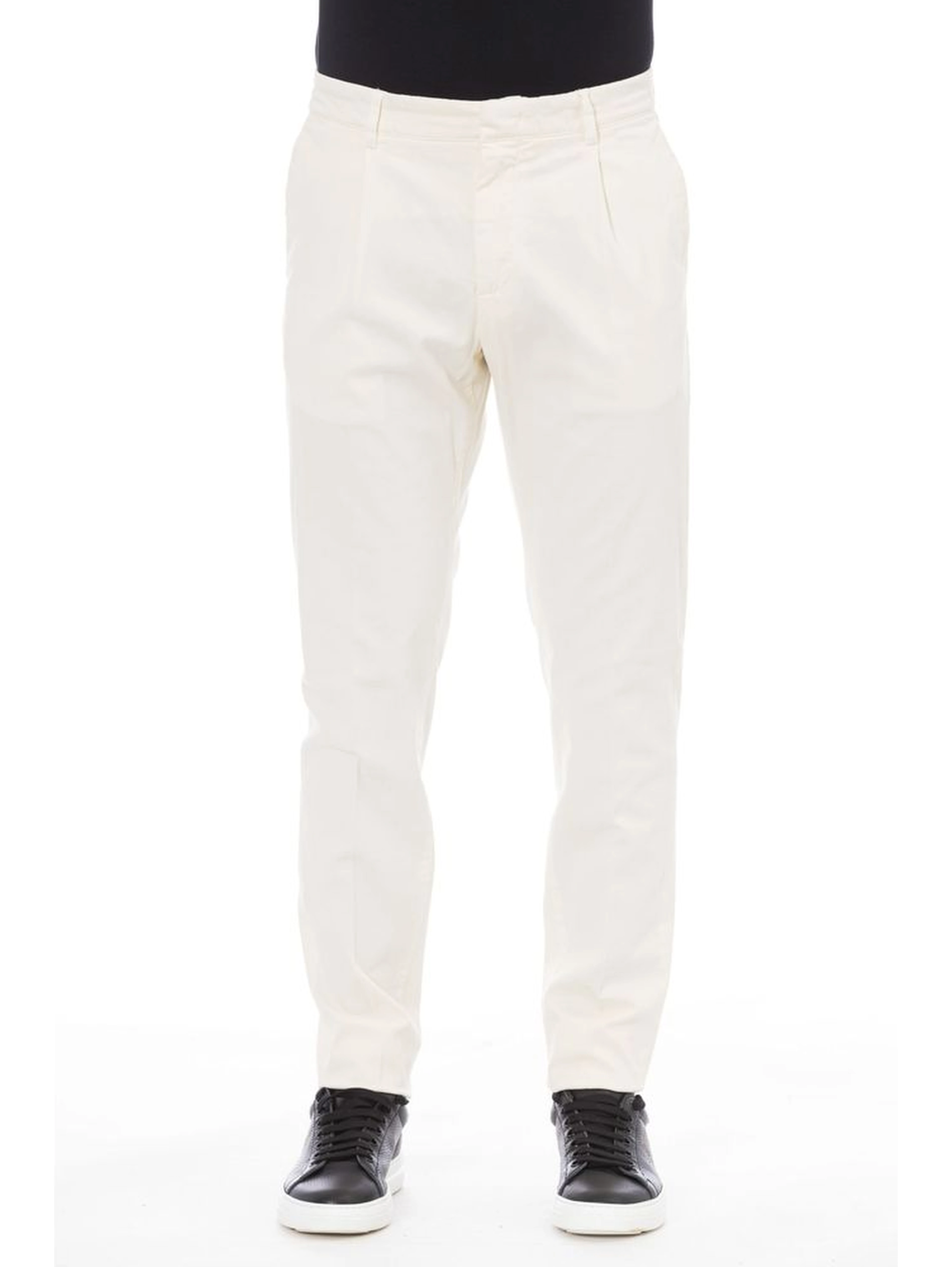 Beige Cotton Men's Pant