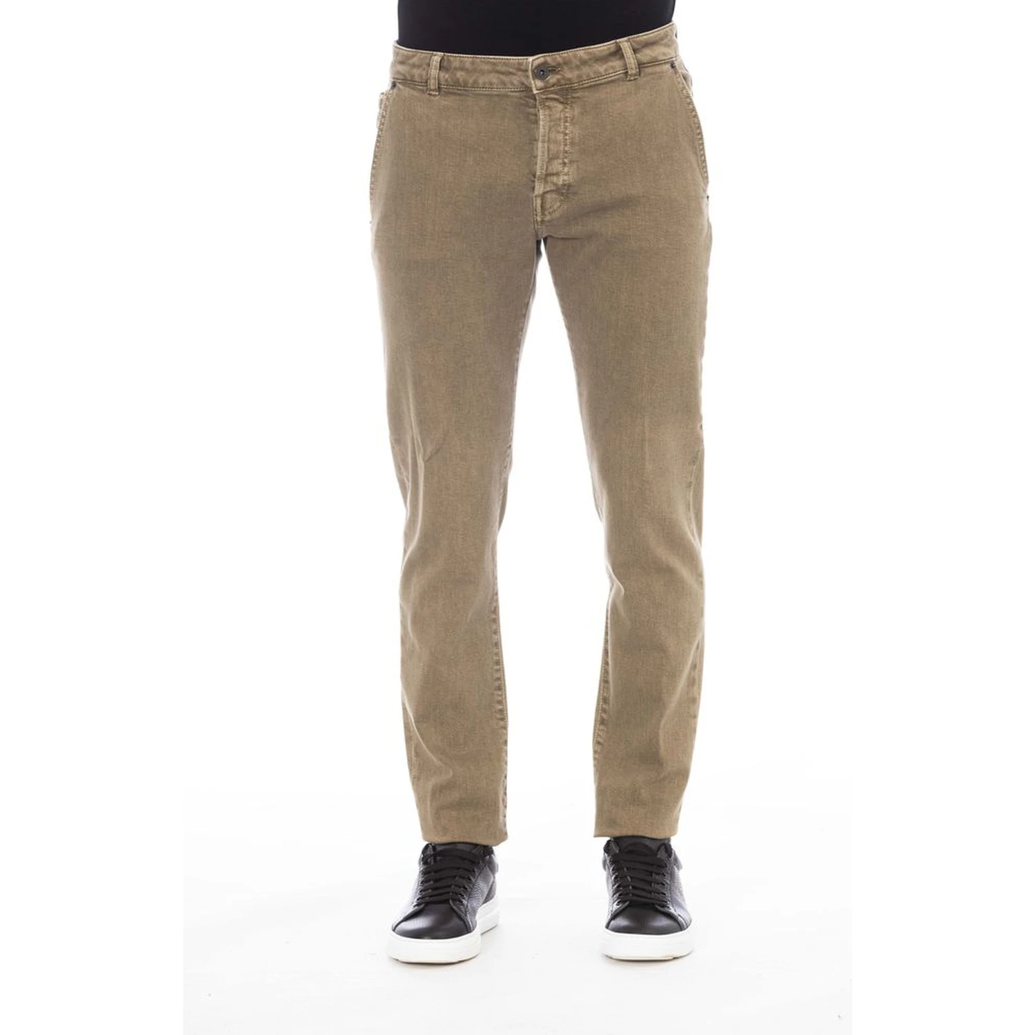 Green Cotton Men Pant
