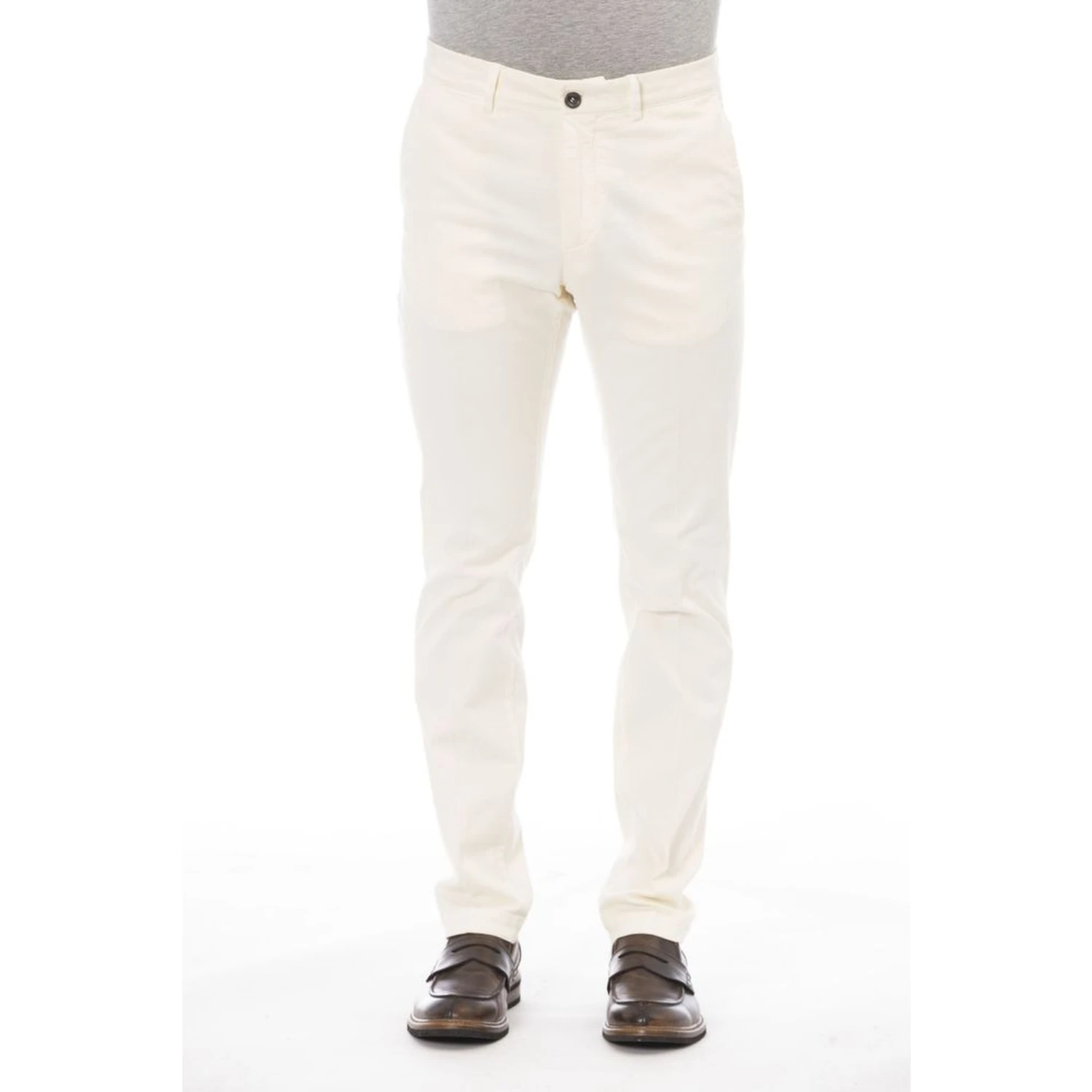 Beige Cotton Men Pant