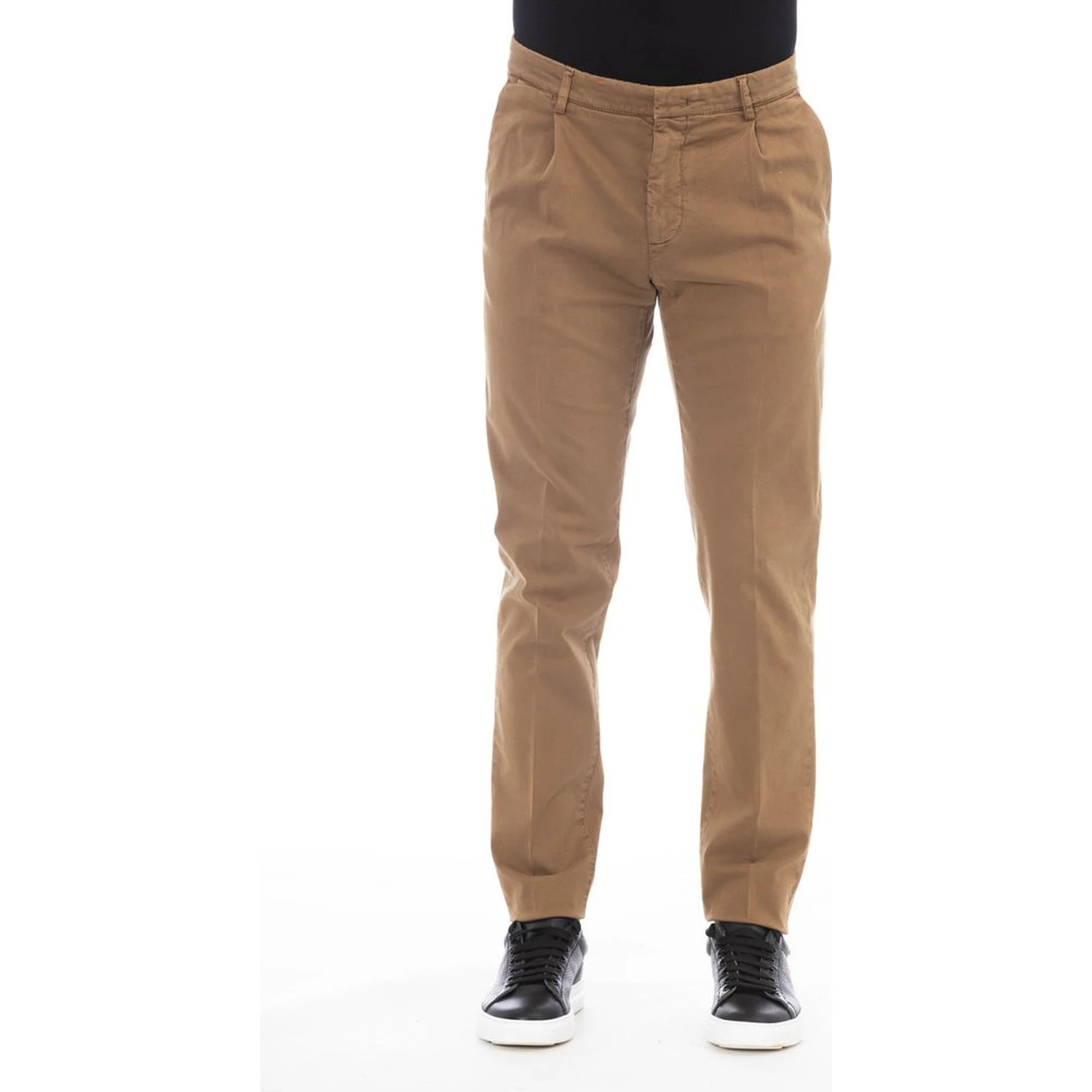 Beige Cotton Mens Pant