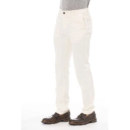 Beige Cotton Men Pant