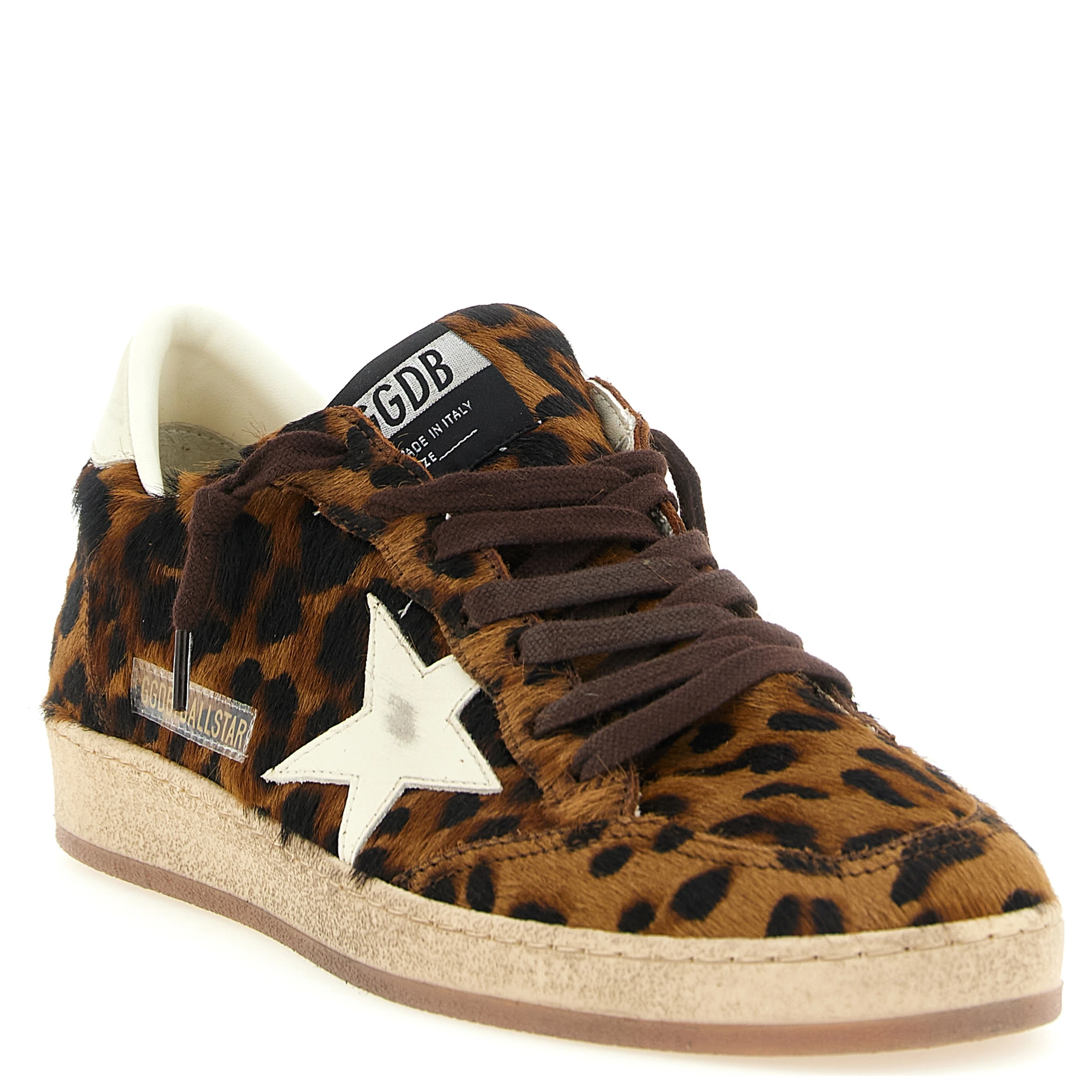 Brown Cowhide Low Top Sneakers