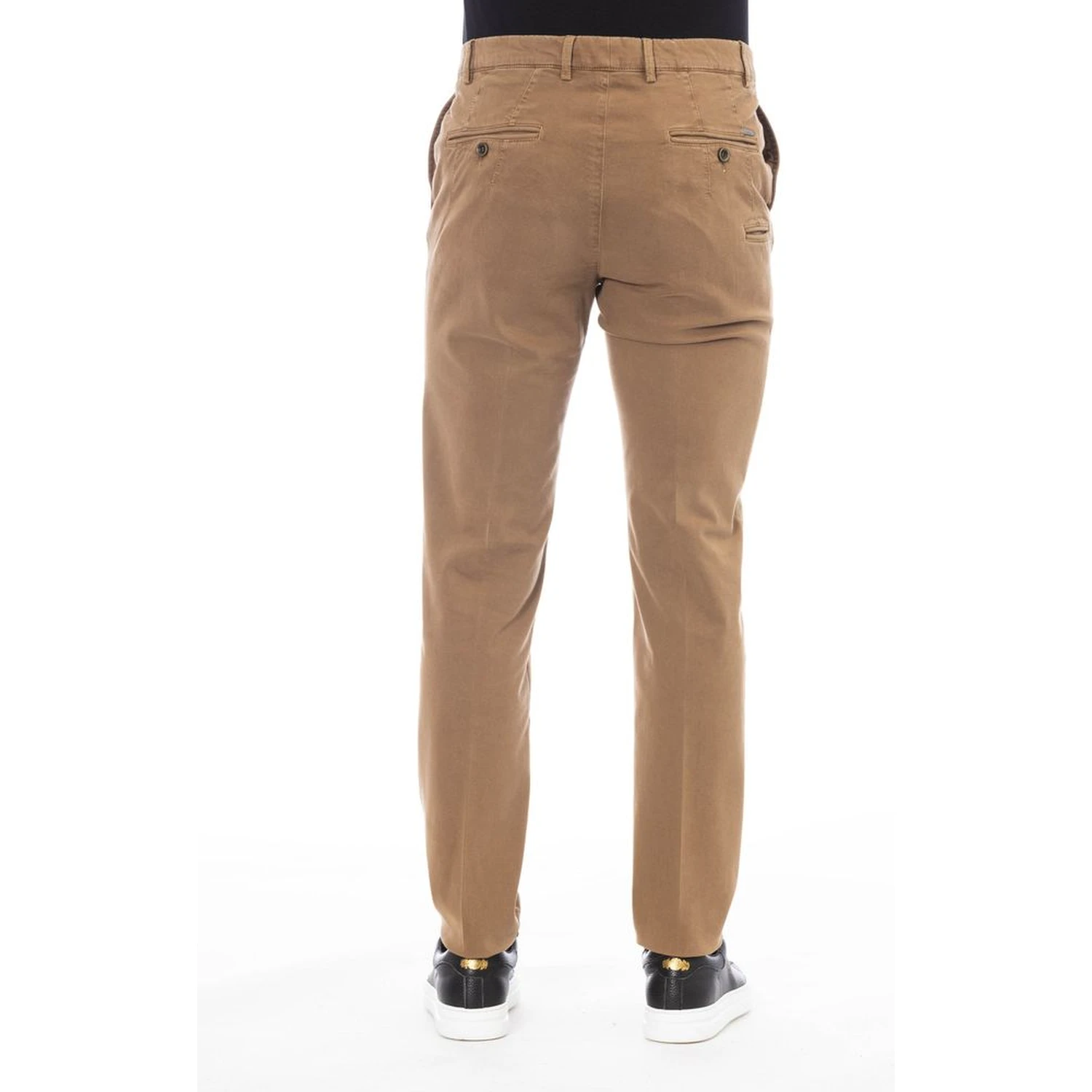 Beige Cotton Men Pants